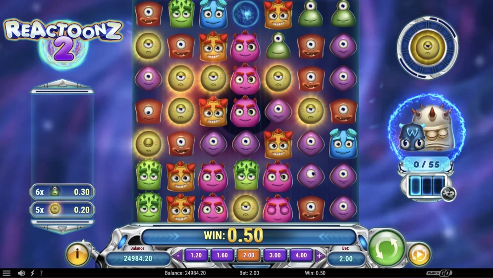 Reactoonz 2 Slot